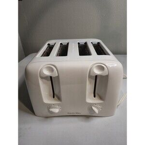 Proctor Silex 4 Slice Toaster White Model 24605K Tested Working